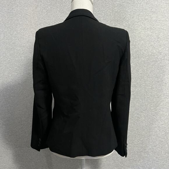 VTG Wool Jacket Blazer Womens Medium Black Academia Tailored Davison's Academia - Picture 5 of 16